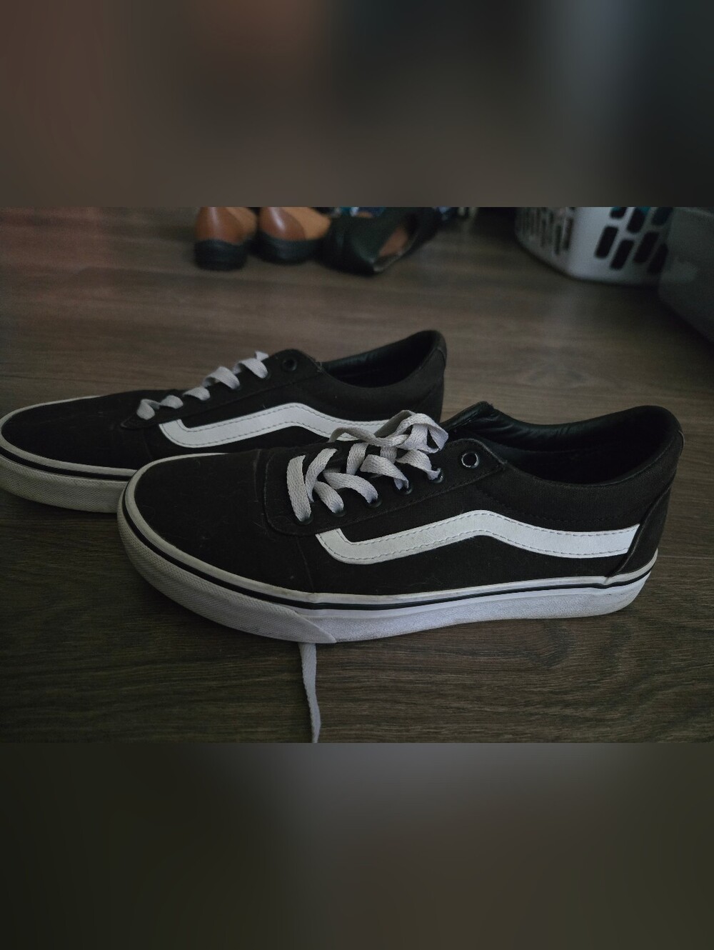 Classic Black Skate Sneakers with White Stripe Vans